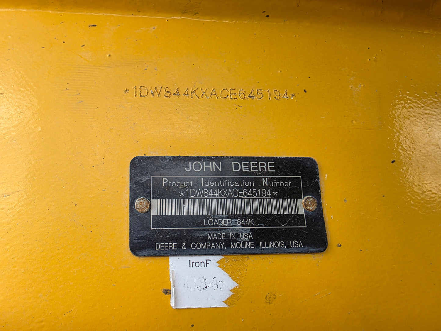 CARGADOR FRONTAL JOHN DEERE 844K