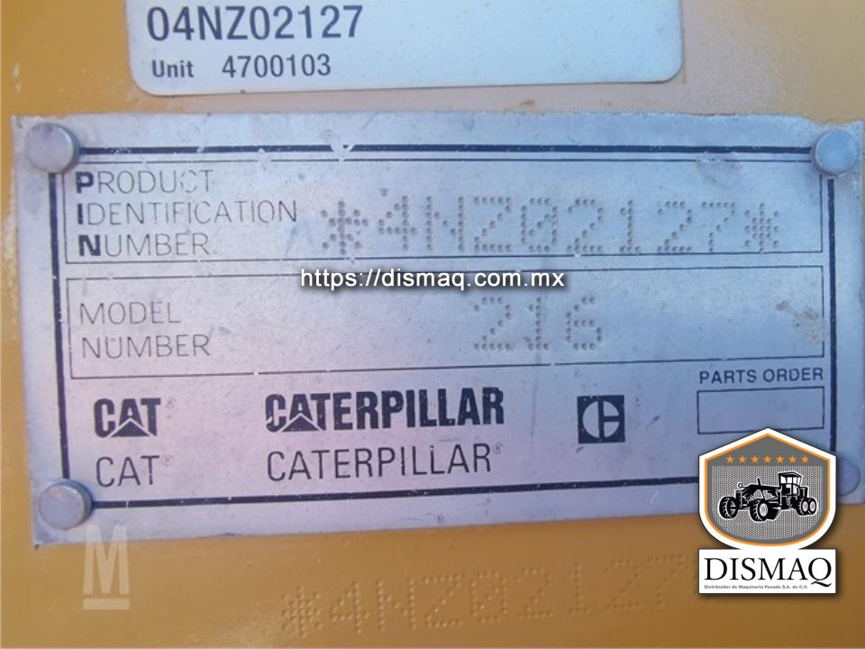 Minicargadores Caterpillar 216 2001